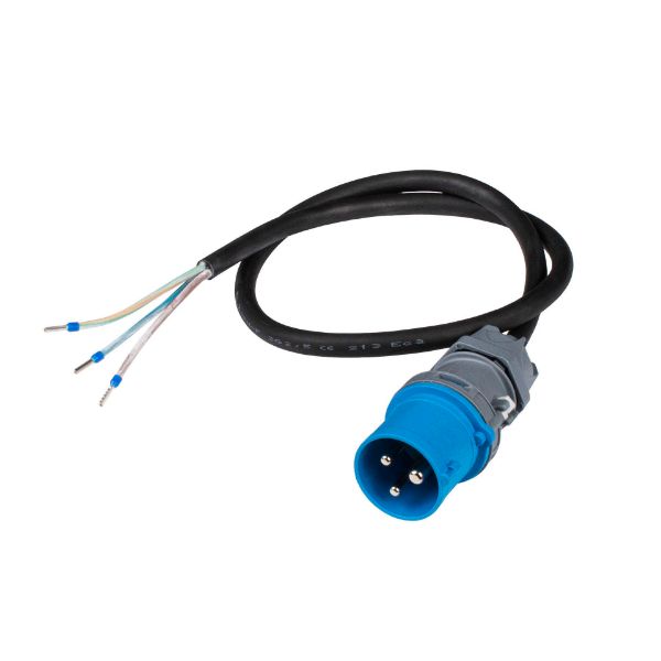 Bild von Anschlusskabel an CEE 16-3 (16A/230V, blau) 1m