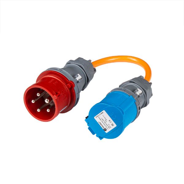 Bild von Adapter CEE16-5 Stecker auf CEE16-3 Kupplung