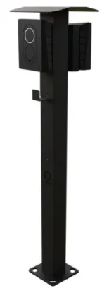 OnePole Doppelsäule mit Dach für Zaptec Go